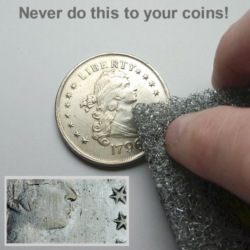 Cleaning silver coins